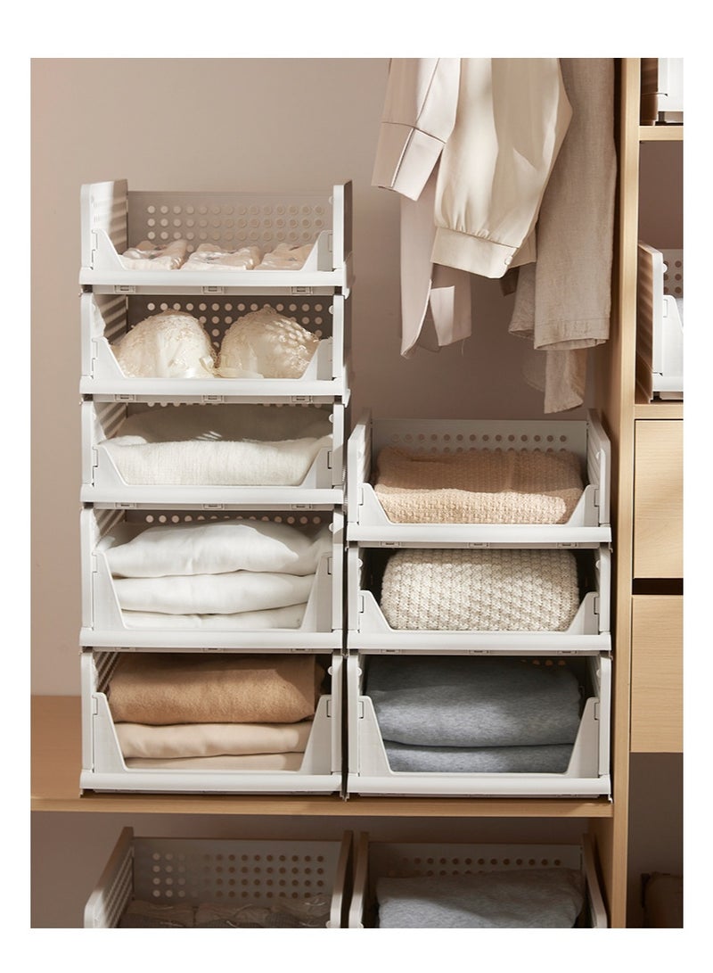 SHIXIN 3-piece drawer-style storage box set -- wardrobe storage with tiered shelves -- shelf cabinets with tiered racks -- clothes organizers and baskets - Image 3